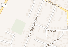 Pod Vodojemem v obci Kamenice nad Lipou - mapa ulice