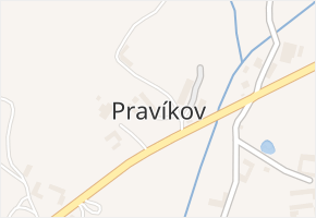 Pravíkov v obci Kamenice nad Lipou - mapa části obce