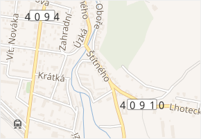 Štítného v obci Kamenice nad Lipou - mapa ulice