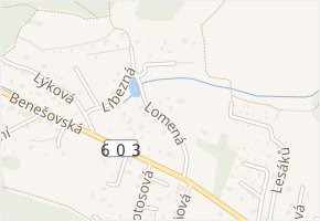 Lomená v obci Kamenice - mapa ulice