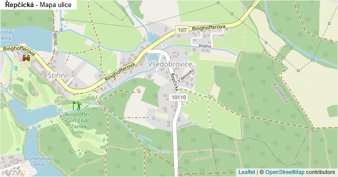 Řepčická - mapa ulice