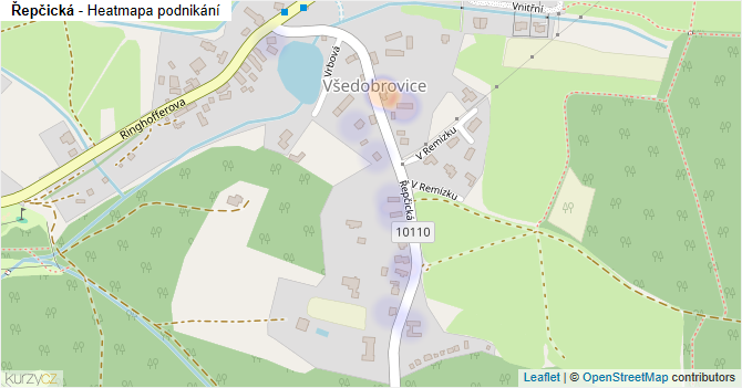 Řepčická - mapa podnikání