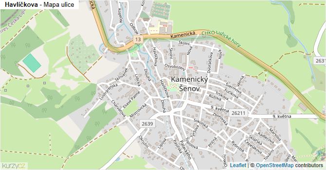Havlíčkova - mapa ulice