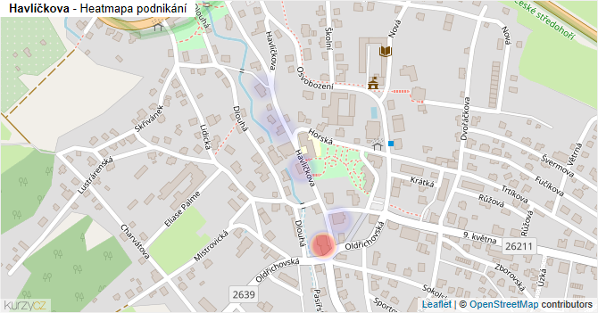 Havlíčkova - mapa podnikání