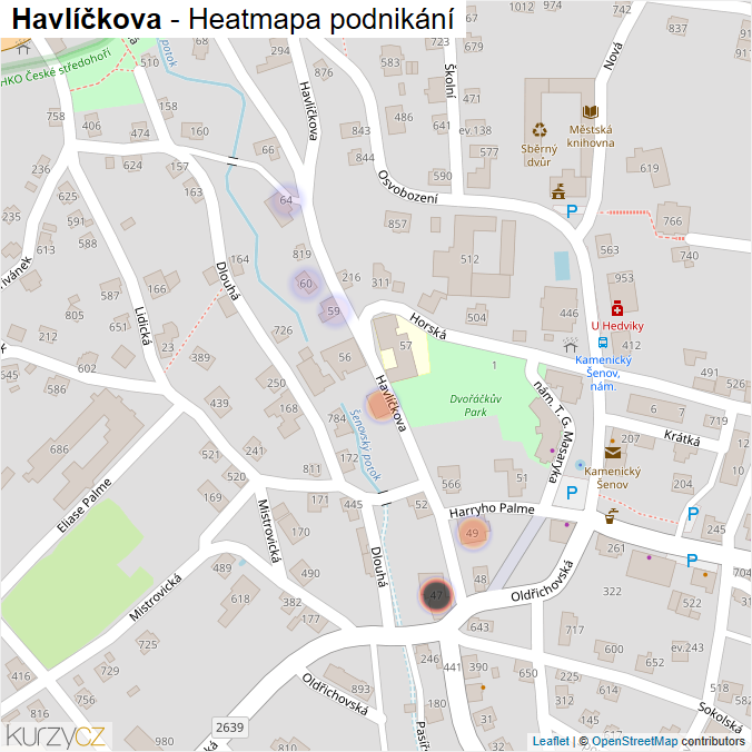 Mapa Havlíčkova - Firmy v ulici.