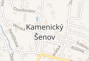 Kamenický Šenov v obci Kamenický Šenov - mapa části obce