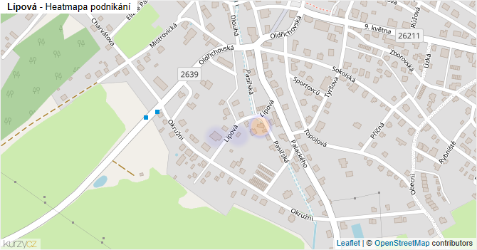 Lípová - mapa podnikání
