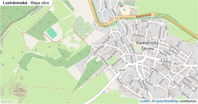Lustrárenská - mapa ulice