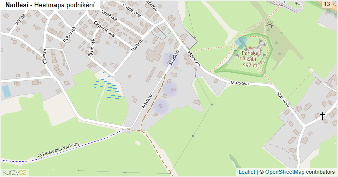 Nadlesí - mapa podnikání