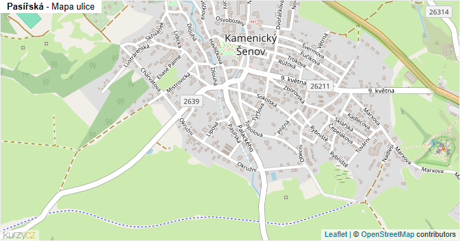 Pasířská - mapa ulice
