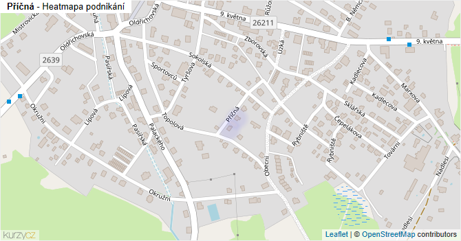 Příčná - mapa podnikání