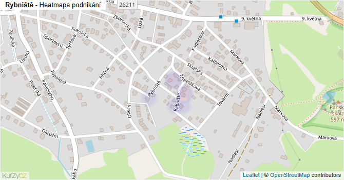 Rybniště - mapa podnikání