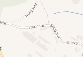 Stará huť v obci Kamenický Šenov - mapa ulice