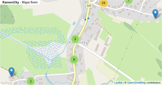Kameničky - mapa firem