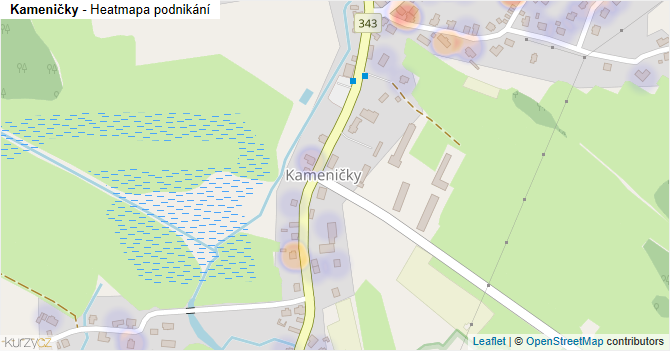 Kameničky - mapa podnikání
