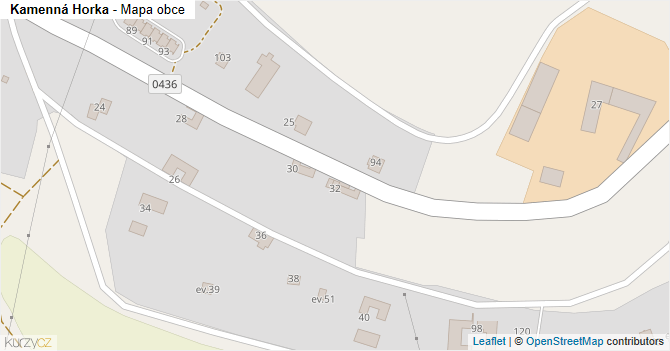 Kamenná Horka - mapa obce
