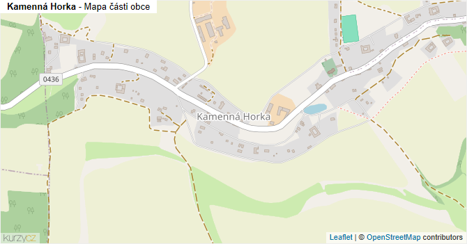 Kamenná Horka - mapa části obce