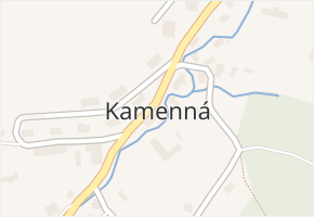 Kamenná v obci Kamenná - mapa části obce