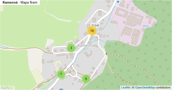 Kamenná - mapa firem