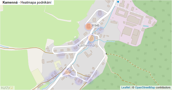 Kamenná - mapa podnikání