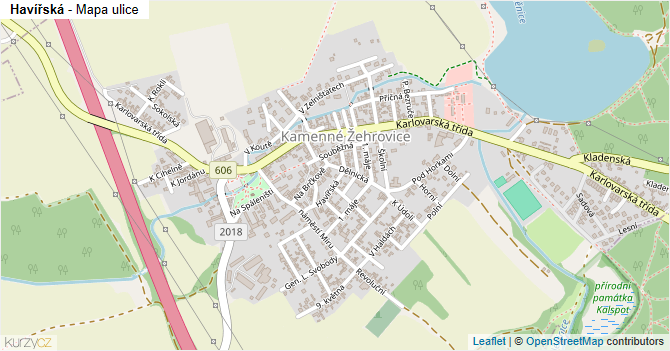 Havířská - mapa ulice