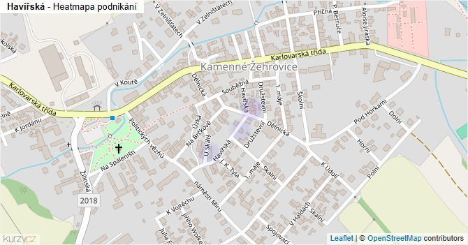 Havířská - mapa podnikání