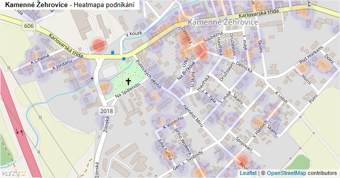 Kamenné Žehrovice - mapa podnikání