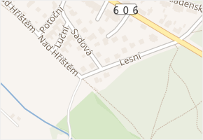 Lesní v obci Kamenné Žehrovice - mapa ulice