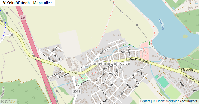 V Zelnišťatech - mapa ulice