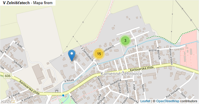 V Zelnišťatech - mapa firem