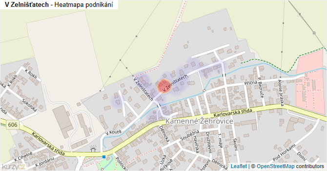 V Zelnišťatech - mapa podnikání