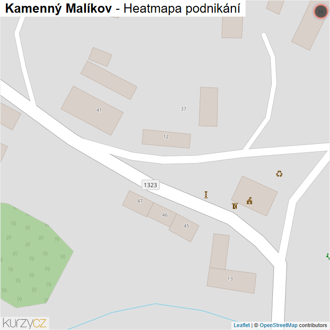 Mapa Kamenný Malíkov - Firmy v obci.