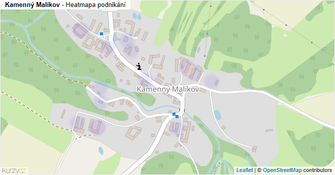 Kamenný Malíkov - mapa podnikání