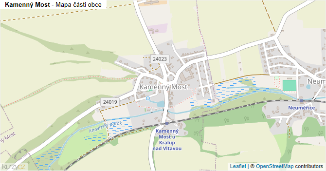 Kamenný Most - mapa části obce
