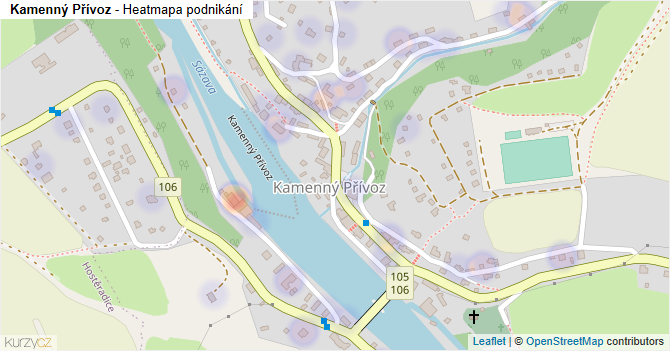 Kamenný Přívoz - mapa podnikání