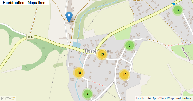 Hostěradice - mapa firem
