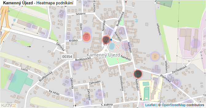 Kamenný Újezd - mapa podnikání