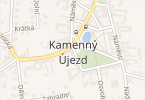 Kamenný Újezd v obci Kamenný Újezd - mapa části obce