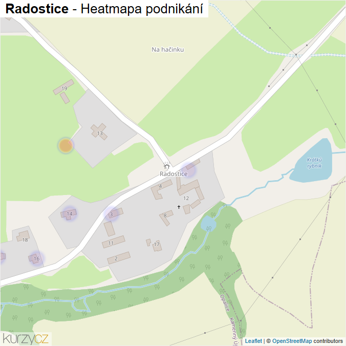Mapa Radostice - Firmy v části obce.