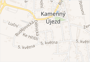 Zahradní v obci Kamenný Újezd - mapa ulice
