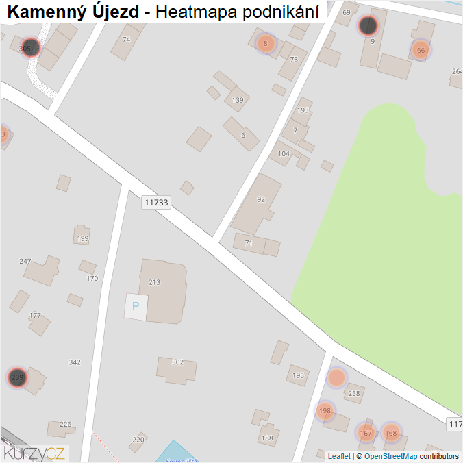 Mapa Kamenný Újezd - Firmy v obci.