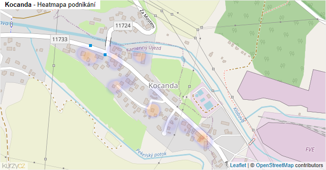 Kocanda - mapa podnikání