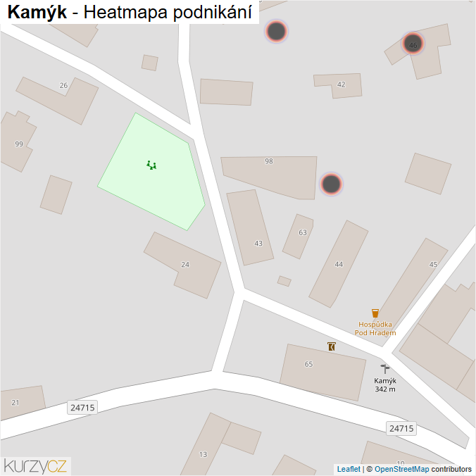 Mapa Kamýk - Firmy v obci.