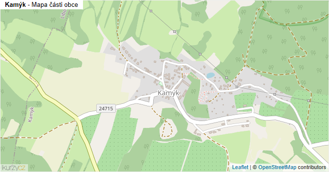 Kamýk - mapa části obce