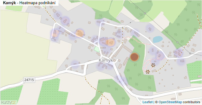 Kamýk - mapa podnikání
