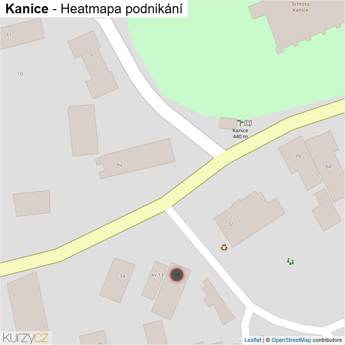 Mapa Kanice - Firmy v obci.