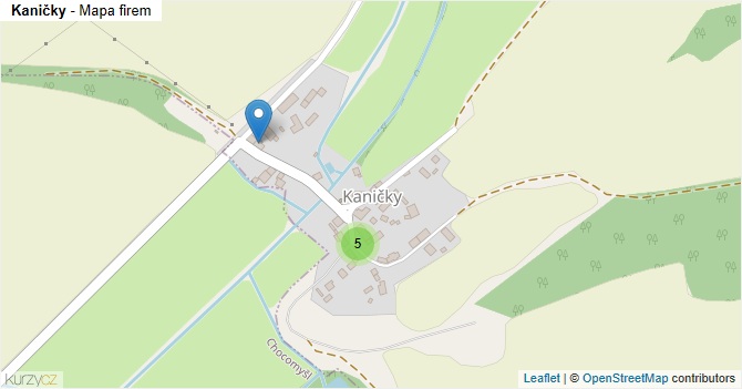 Kaničky - mapa firem