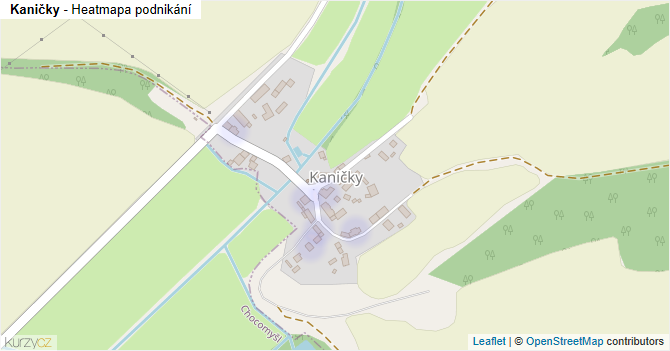 Kaničky - mapa podnikání