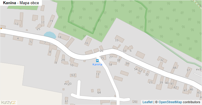 Kanina - mapa obce
