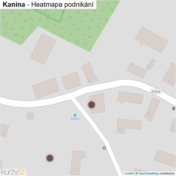 Mapa Kanina - Firmy v obci.